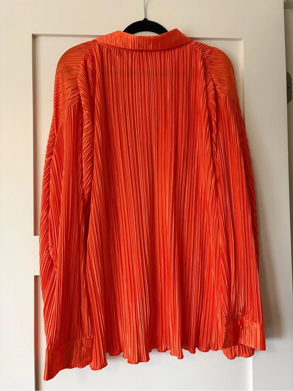 Orange Pleated Matching Set